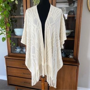 Do everything in Love Brand Open Knit Kimono with Fringe Tassels